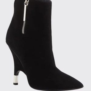 GIUSEPPE ZANOTTI  Suede Zip Ankle Booties